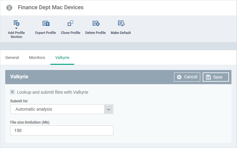 How to configure Valkyrie in Windows, MAC and Linux profiles