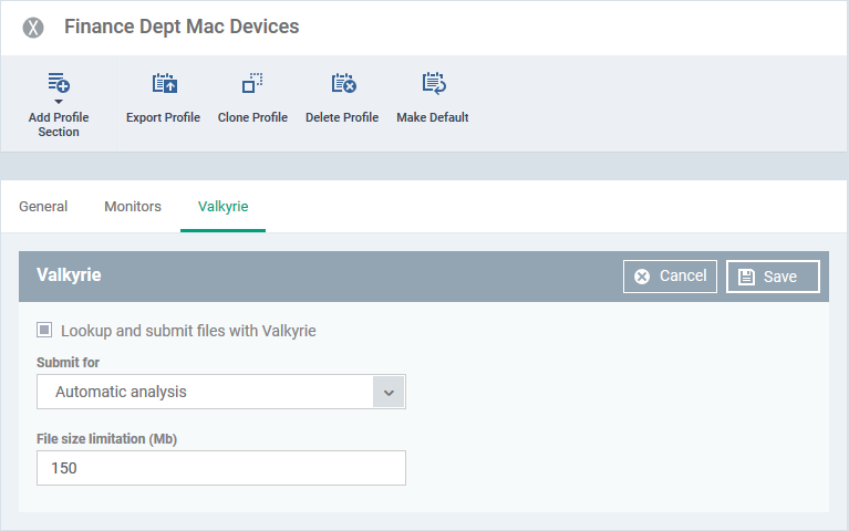 View Valkyrie Analysis Results, Cloud Based Antivirus