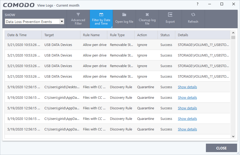 How to view the Valkyrie report on files which caused a security event